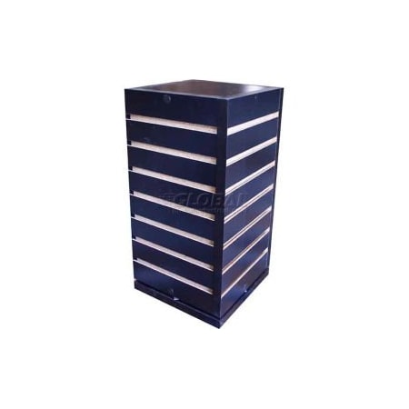 Windmill Slatwall Products Slatwall Counter Top Cube Display Fixture-Black with Spinner Base CTC-DS-Black